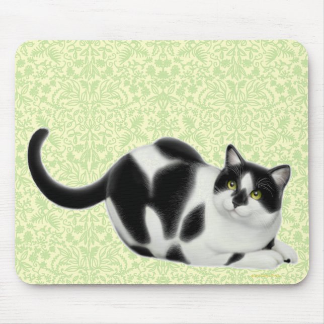 Moxie die Smokings-Katze Mousepad (Vorne)