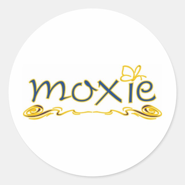 Moxie Runder Aufkleber (Vorderseite)