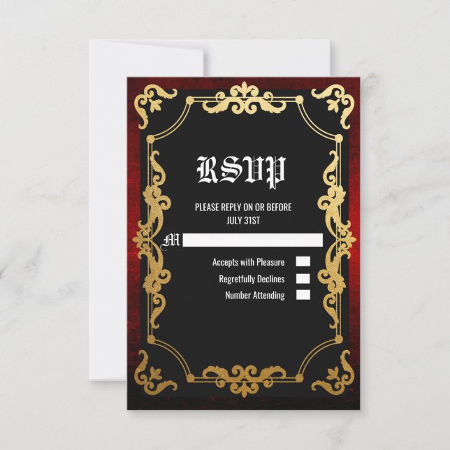 Moyen Age de la Renaissance médiévale Goth RSVP ca (Devant)