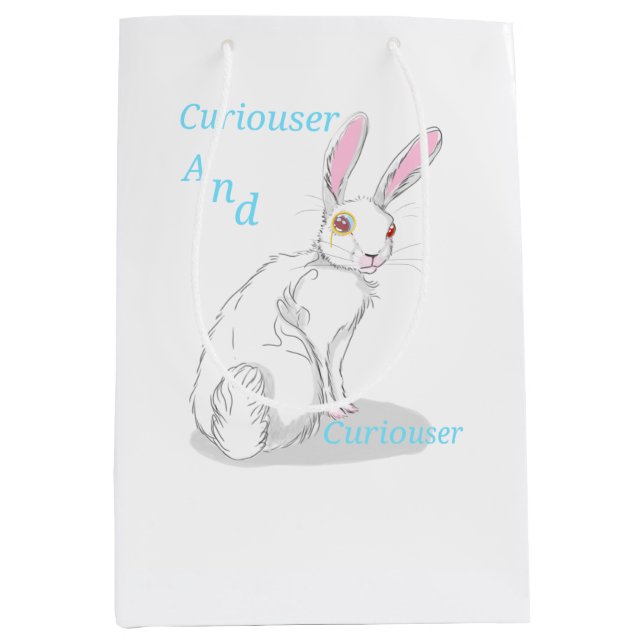 Moyen Alice au pays des merveilles sac cadeau à thème (Devant)