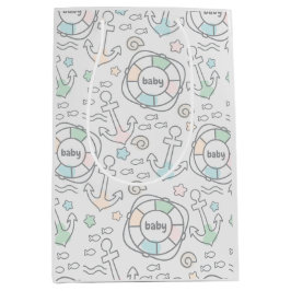 Moyen Baby Ahoy Nautical Baby Cadeau Sac