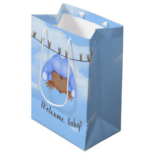 Moyen Baby Boy sur Clothesline Medium Cadeau Sac