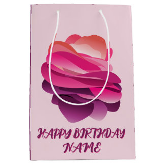 Moyen Bon cadeau d'anniversaire personnalisé sac cadeau