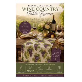 Moyen Chemin de table aux raisins de vignoble – Divertis