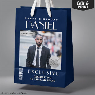 Moyen Couverture de magazine personnalisée Sac cadeau d'