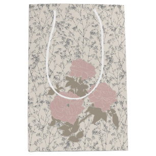 Moyen Eve et fleurs calmes, Sac cadeau Romance Tropical