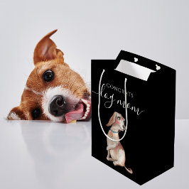 Moyen Félicitations Chien Maman Sac cadeau