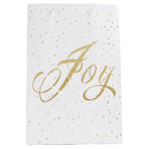 Gold Sparkle Joie Noël Sac cadeau