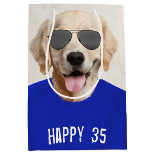 Moyen Golden Retriever 35th Birthday Medium Cadeau sac