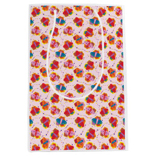 Moyen Joli sac cadeau de papillons des années 1960