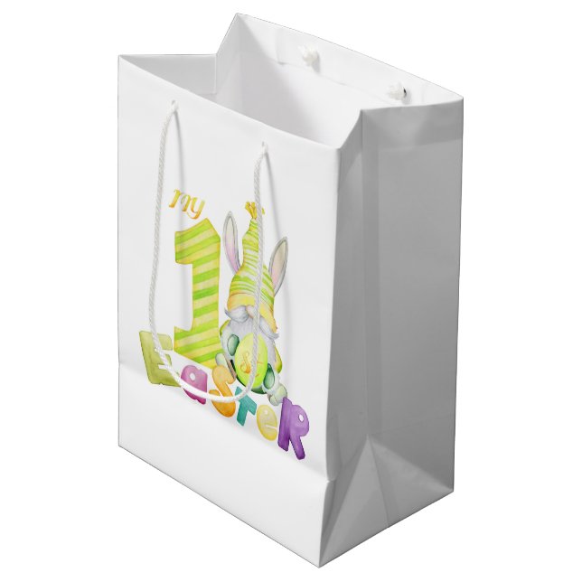 Moyen Mon premier sac cadeau de Pâques, Gnome de Pâques (Devant Angle)