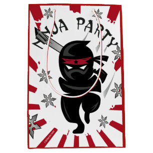 Moyen Ninja Samurai Guerrier Anniversaire Sac cadeau
