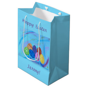 Moyen OEufs colorés, Joyeux Pâques, sac cadeau personnal