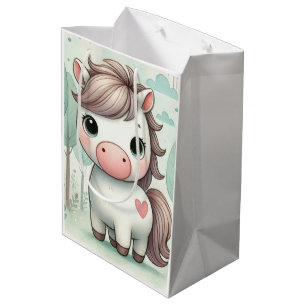 Moyen Petit poney dans un sac cadeau Whimsical Forest