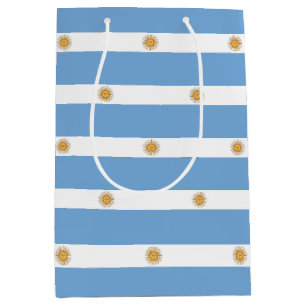 Moyen Sac à cadeau avec le drapeau de l'Argentine