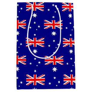 Moyen Sac à cadeau avec le drapeau de l'Australie