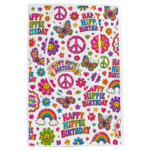 Sac à cadeau d'anniversaire Happy Hippie