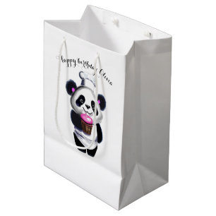 Moyen Sac cadeau à l'ours Panda Cute