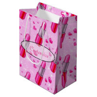 Sac cadeau à lover en bâton rose