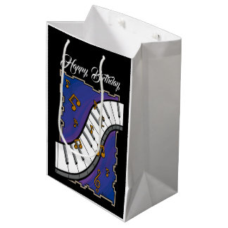 Moyen Sac cadeau à thème musical