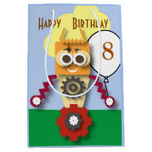 Sac Cadeau Anniversaire Enfant Robot Dessin Animé