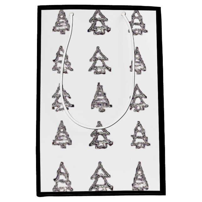 Moyen Sac cadeau arbre pin (Devant)