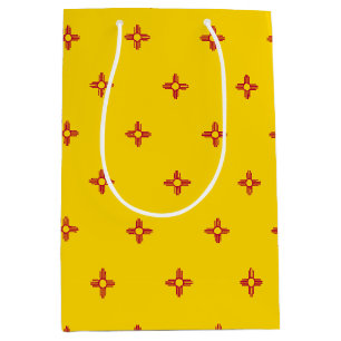 Moyen Sac cadeau avec le drapeau du Nouveau Mexique, USA
