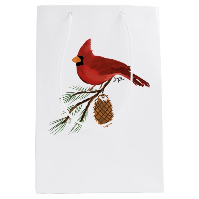Moyen Sac cadeau Cardinal (Devant)