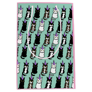 Moyen Sac cadeau chat de célébration