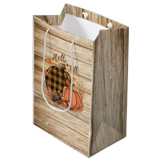 Moyen Sac cadeau Citrouille d'automne