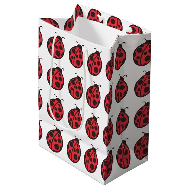 Moyen Sac cadeau coccinelle (Devant Angle)