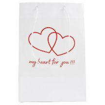 Sac cadeau cœur