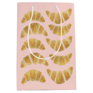 Moyen Sac cadeau Croissant Rose