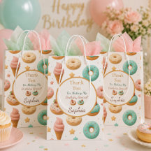 Sac cadeau d'anniversaire de douceur pastel