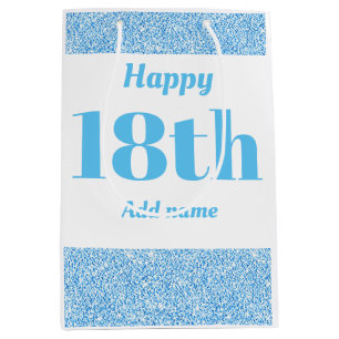 Moyen Sac cadeau d'anniversaire élégant et joliment pers
