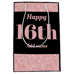 Moyen Sac cadeau d'anniversaire élégant et joliment pers