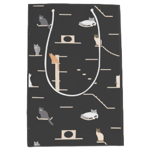 Moyen Sac cadeau d'anniversaire pour chat avec meuble mu