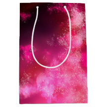 Sac cadeau d'anniversaire Starry Night Sky Pink