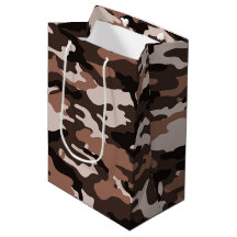 Sac cadeau de camouflage Brown