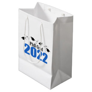 Moyen Sac cadeau de doctorat 2022 Grad (bleu)