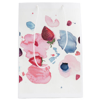 Moyen Sac cadeau de fruits à l'aquarelle