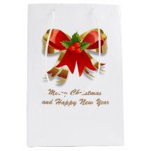 Sac cadeau de Noël Bow