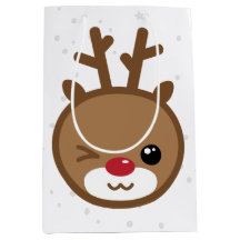 Sac cadeau de Noël Kawaii Reindeer