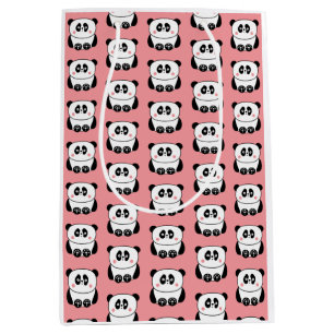Moyen Sac cadeau de panda style kawaii
