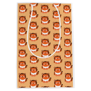 Moyen Sac cadeau de tigre de style kawaii