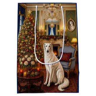 Moyen Sac cadeau de vacances Borzoi