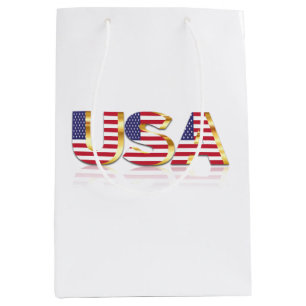 Moyen Sac cadeau drapeau américain USA Patriotic