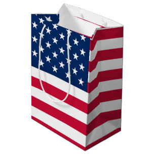 Moyen Sac Cadeau Drapeau États-Unis Patriotique