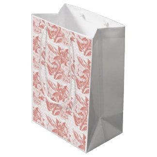 Moyen Sac cadeau en fleurs de cerisier rose