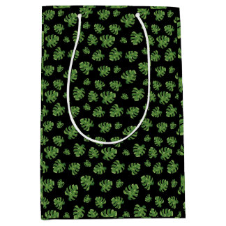 Moyen Sac cadeau feuille de Monstera